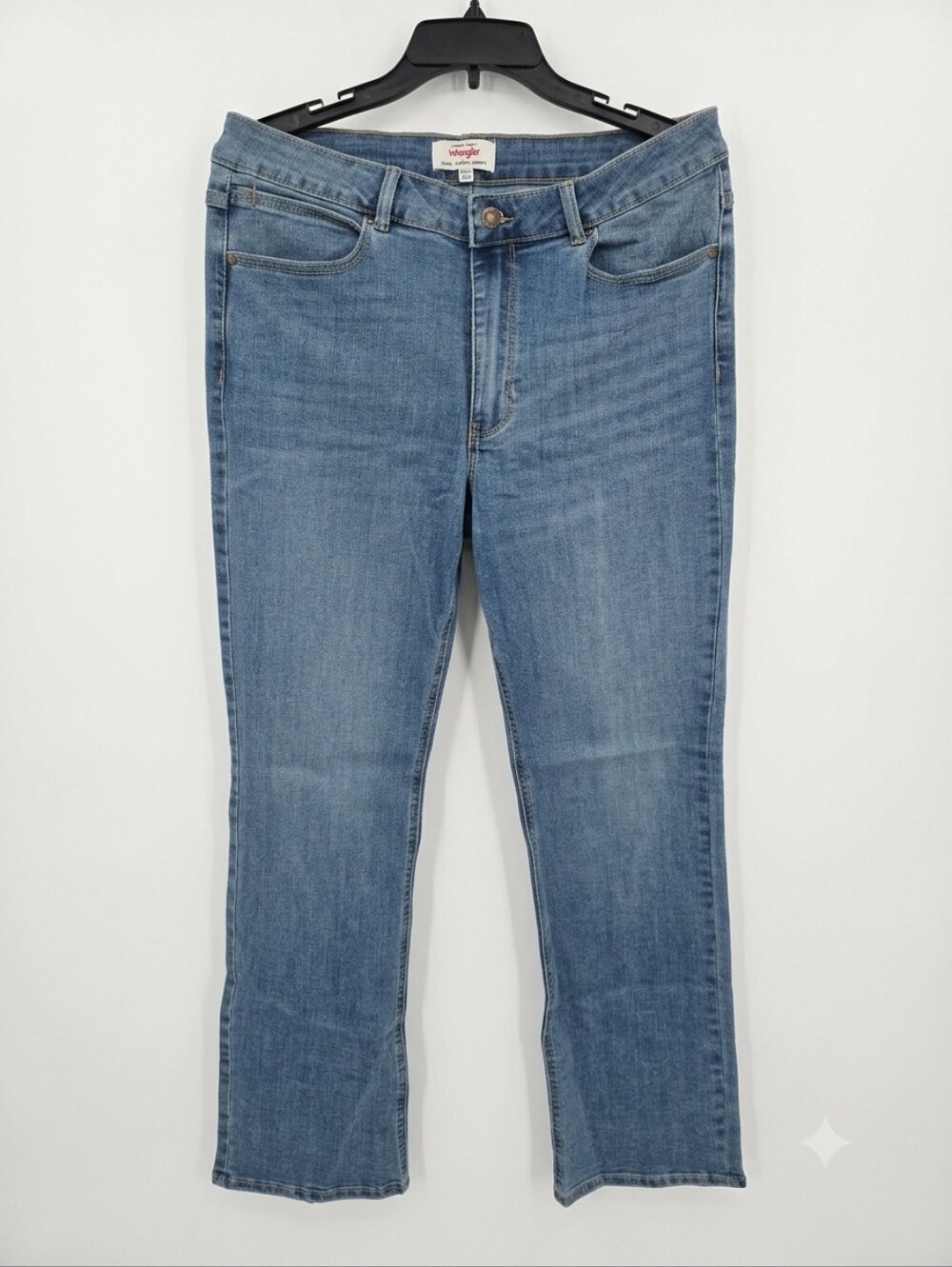 Wrangler Light Blue High-Rise Boot Cut Jeans for Women